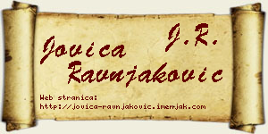 Jovica Ravnjaković vizit kartica